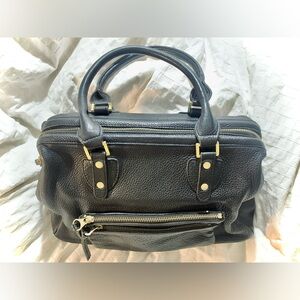 Sabrina Paris Genuine Pebbled Leather Satchel | Quiet Luxury | Mob Wife Chic